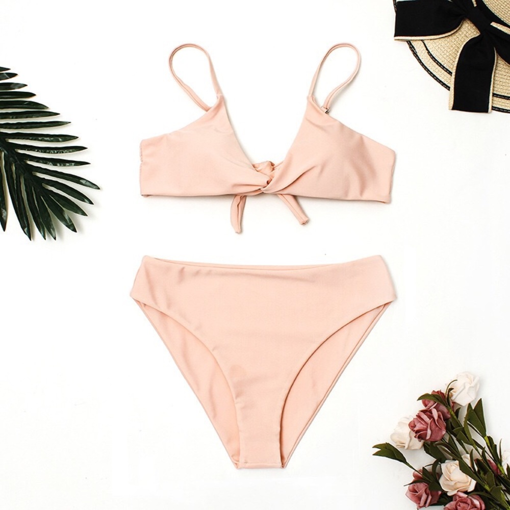 Pink bow tie bikini